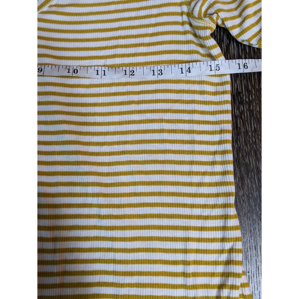 Anthropologie Pure + Good Striped Henley Dress Yellow XS - Picture 8 of 9